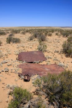 Scrap iron in the desert
