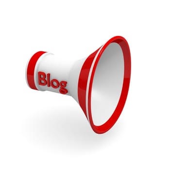 Megaphone with word Blog