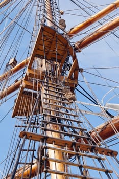 Mast of an ancient sailing vessel