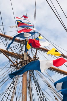Mast of an ancient sailing vessel