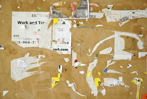 white paper and scraps paper