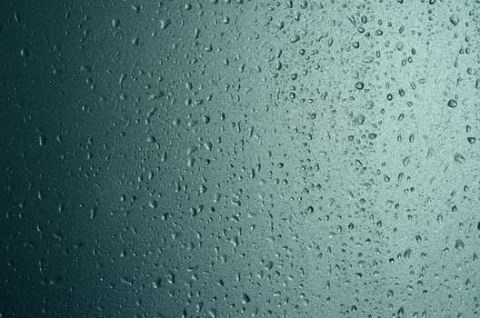 water drop on frosted glass