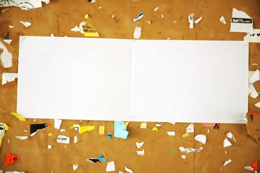 white paper and scraps paper