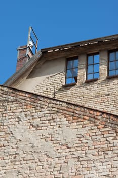 Dilapidated house is being repaired