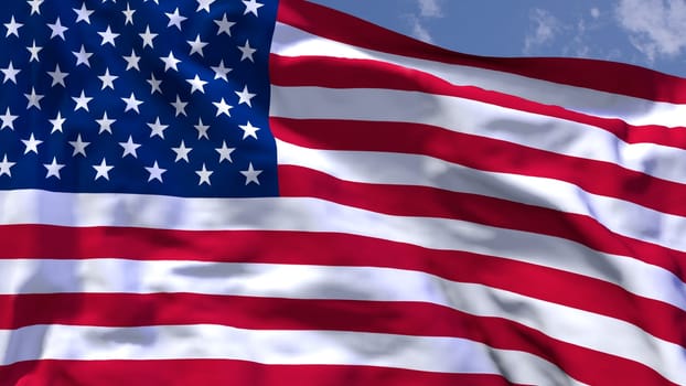 USA national flag waving in the wind