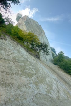 Limestone cliffs of the Königstuhl seen from the beach