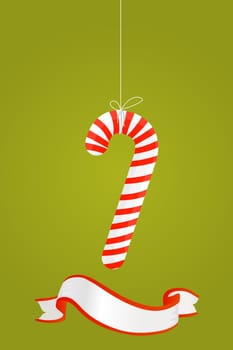 Christmas candy and banner