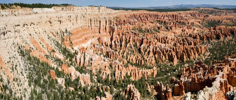 overview of Bryce Canyon National Park in Utah in the United States of America