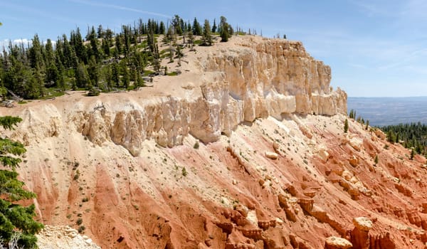 overview of Bryce Canyon National Park in Utah in the United States of America
