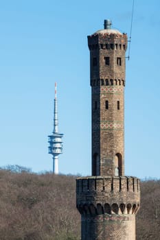 Chimney of the Potsdamer Meierei and Radio Tower