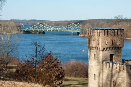 Glienicke Bridge and Tower of the Meierei