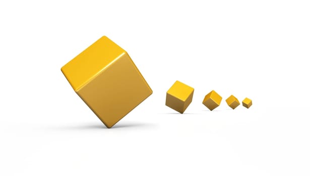 Sequence of dice gold white