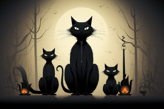 In the realm of fantasy, witches' familiars take on various forms, but the most iconic and cunning of all are the black cats.