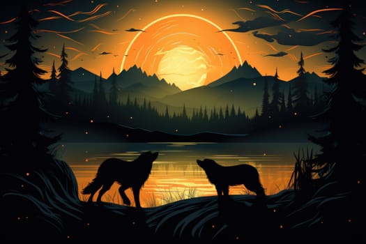 Immerse yourself in the fantastical world of shadows with this captivating illustration by a professional visual artist.