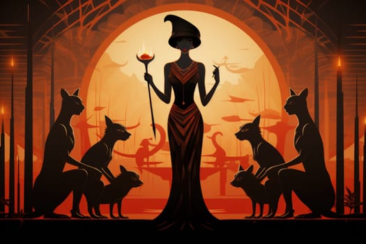In the realm of fantasy, witches' familiars take on various forms, but the most iconic and cunning of all are the black cats.