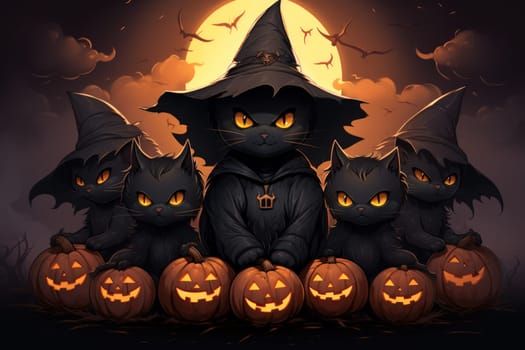 In the realm of fantasy, witches' familiars take on various forms, but the most iconic and cunning of all are the black cats.