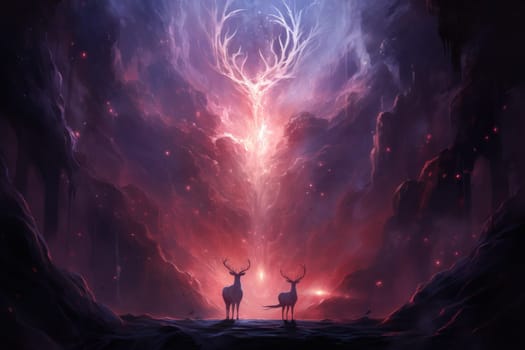 Immerse yourself in the ethereal beauty of this illustration created by a professional visual artist.