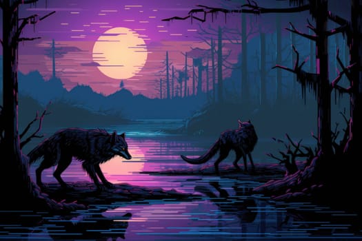 Immerse yourself in the fantastical world of shadows with this captivating illustration by a professional visual artist.