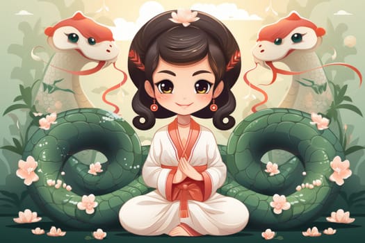 Journey into the realm of fantasy and encounter the serpentine naga, mystical creatures that possess a unique blend of human and snake-like characteristics.
