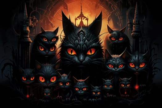 In the realm of fantasy, witches' familiars take on various forms, but the most iconic and cunning of all are the black cats.