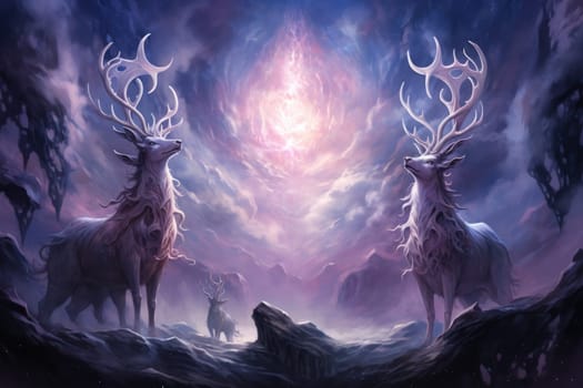 Immerse yourself in the ethereal beauty of this illustration created by a professional visual artist.