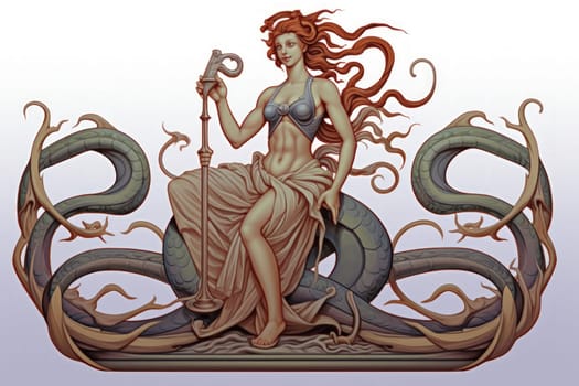 Journey into the realm of fantasy and encounter the serpentine naga, mystical creatures that possess a unique blend of human and snake-like characteristics.
