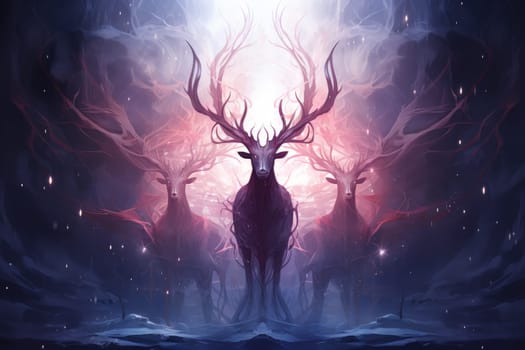 Immerse yourself in the ethereal beauty of this illustration created by a professional visual artist.