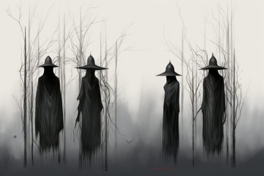 Deep within the realm of fantasy, vengeful banshees dwell, their anguished wails piercing the stillness of haunted forests.