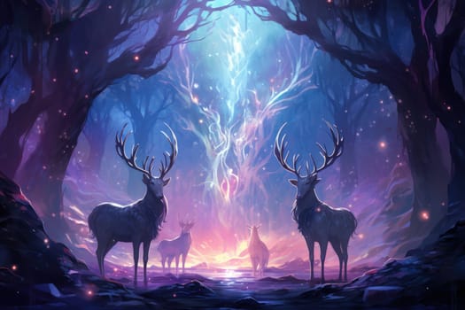 Immerse yourself in the ethereal beauty of this illustration created by a professional visual artist.