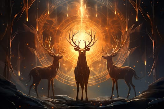 Immerse yourself in the ethereal beauty of this illustration created by a professional visual artist.