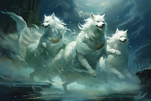 Immerse yourself in the fantastical world of shadows with this captivating illustration by a professional visual artist.
