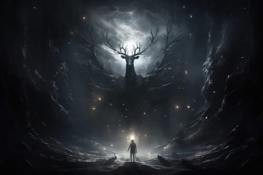 Immerse yourself in the ethereal beauty of this illustration created by a professional visual artist.