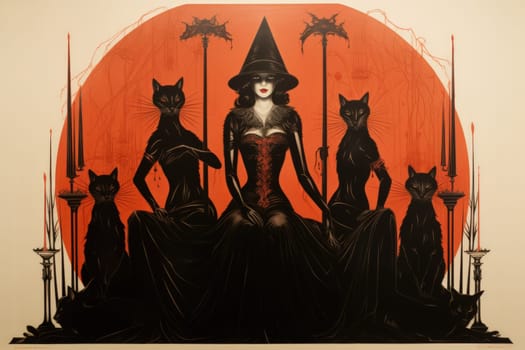 In the realm of fantasy, witches' familiars take on various forms, but the most iconic and cunning of all are the black cats.