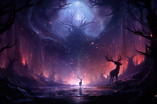 Immerse yourself in the ethereal beauty of this illustration created by a professional visual artist.