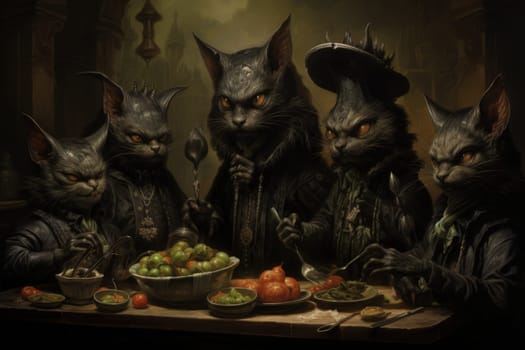 In the realm of fantasy, witches' familiars take on various forms, but the most iconic and cunning of all are the black cats.