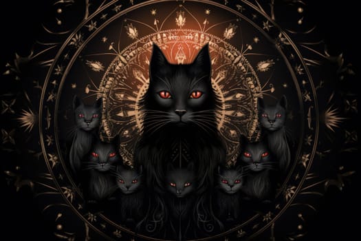 In the realm of fantasy, witches' familiars take on various forms, but the most iconic and cunning of all are the black cats.