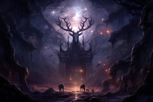 Immerse yourself in the ethereal beauty of this illustration created by a professional visual artist.