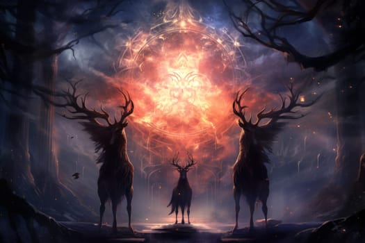 Immerse yourself in the ethereal beauty of this illustration created by a professional visual artist.