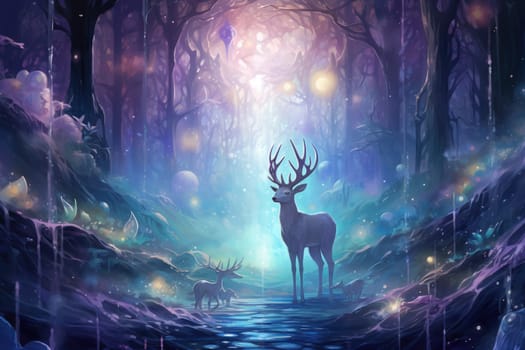 Immerse yourself in the ethereal beauty of this illustration created by a professional visual artist.