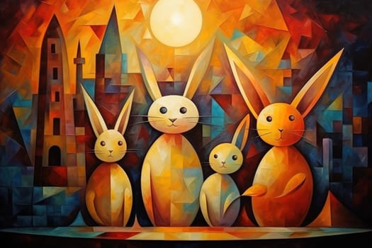 Within the realm of fantasy, playful moon rabbits frolic, their presence bringing luck and fortune to those fortunate enough to encounter them.