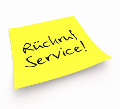 Sticky notes - callback service!