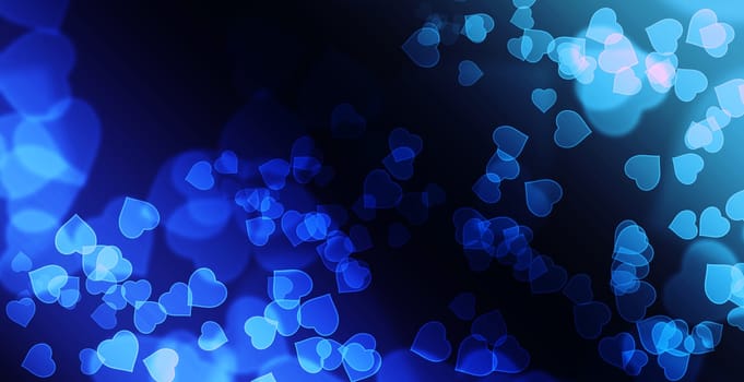 Cold Blue Love Bokeh
