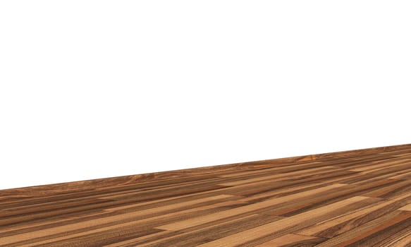 Wall with Wooden Floor Diagonal - Walnut (European)