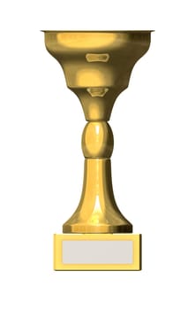Golden trophy cup