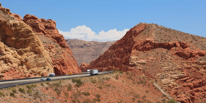 Beautiful desertic landscape of utah in the USA