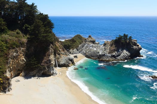 Pacific coastline in California, USA  - Highway one