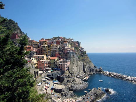 Village  on Italian Coast in Liguria