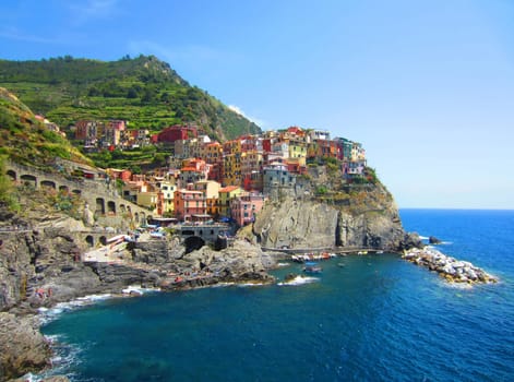 Village  on Italian Coast in Liguria