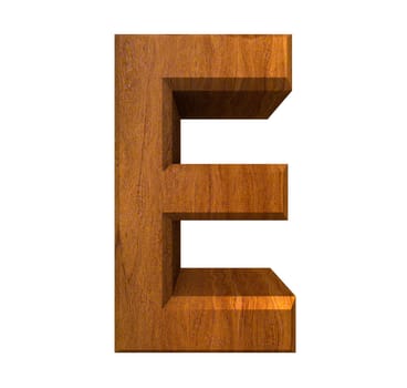 3d letter Q in wood - 3d made