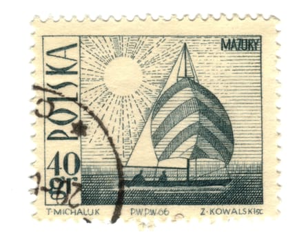 POLAND - CIRCA 1966: a stamp printed in Poland showing ship, circa 1966 -
